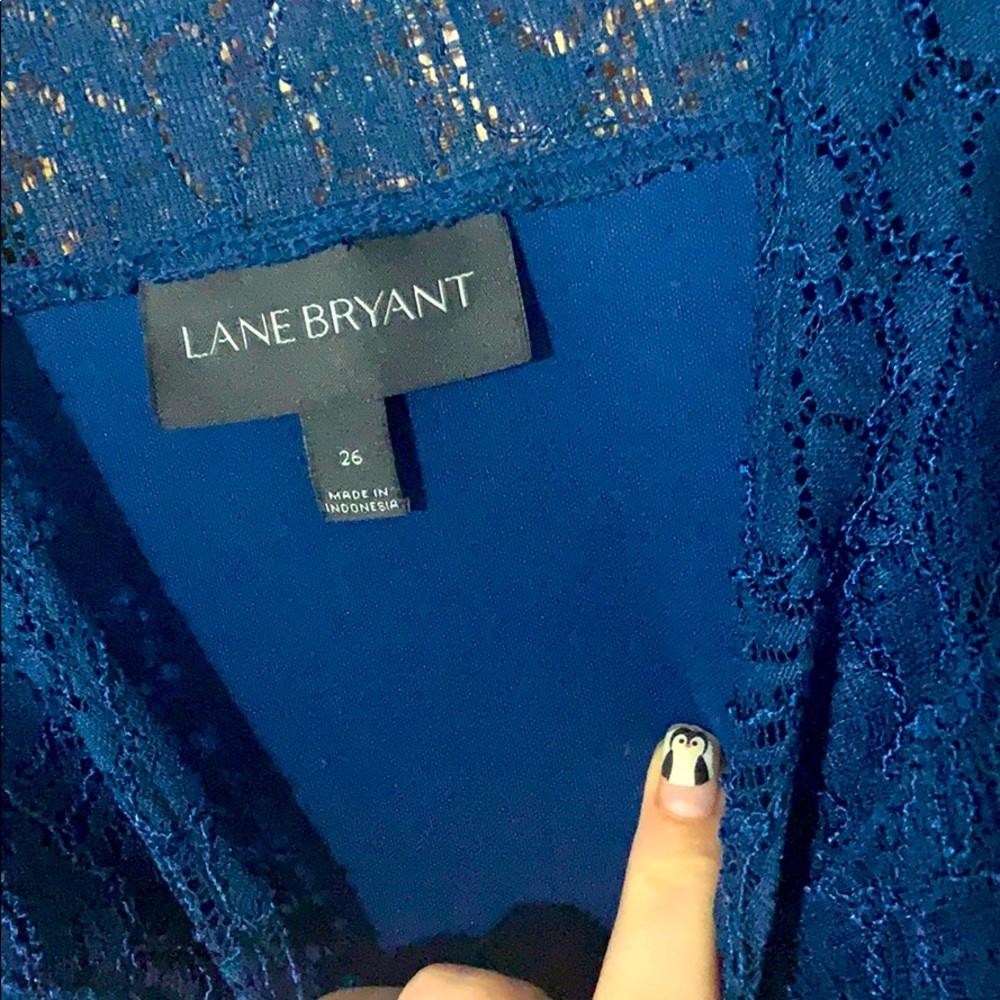 Navy lace tank dress. Lane Bryant